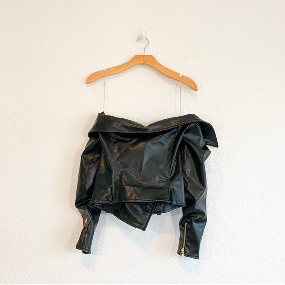House of CB Romera Off Shoulder Black Jacket S - Picture 10 of 16